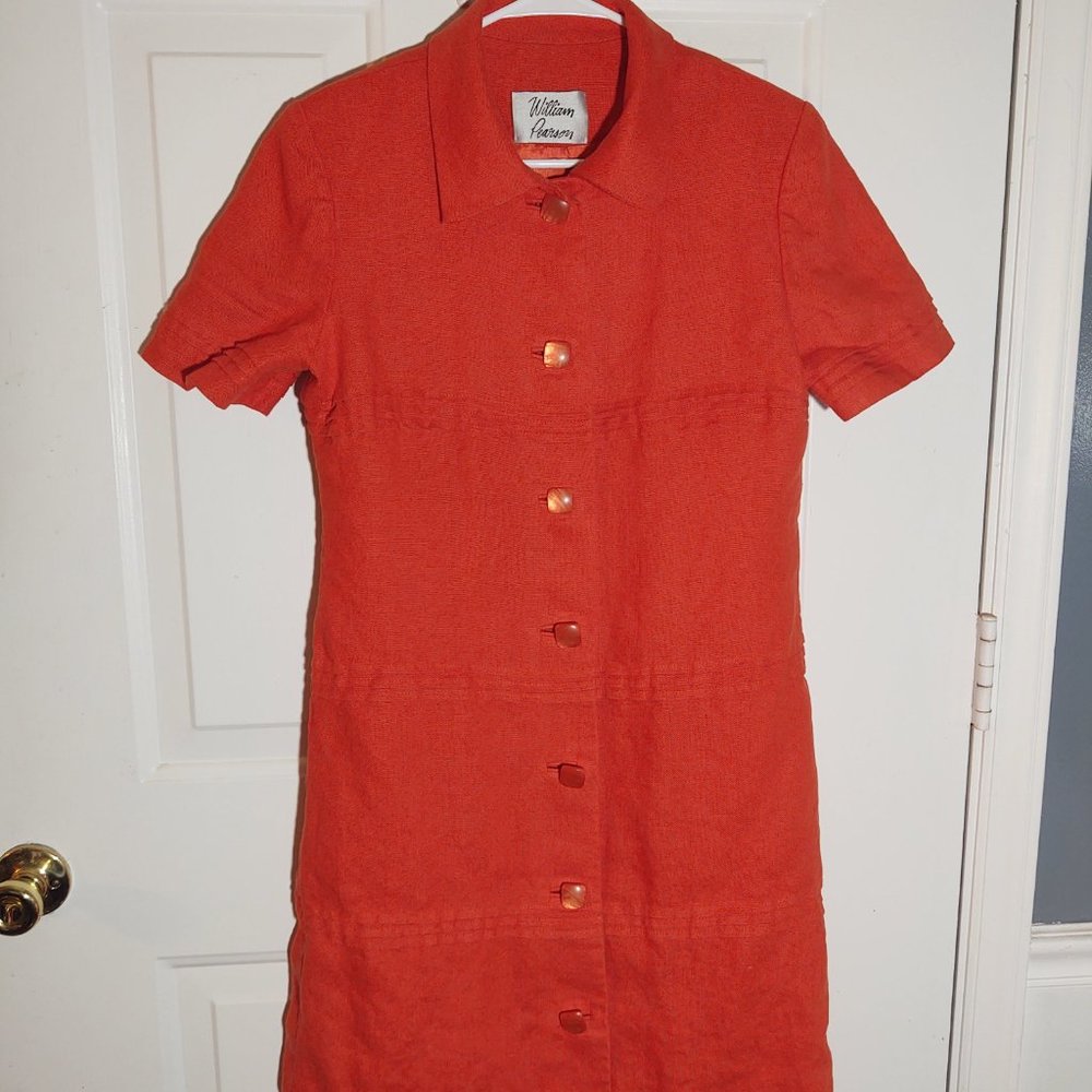 William Pearson Orange Vintage Dress